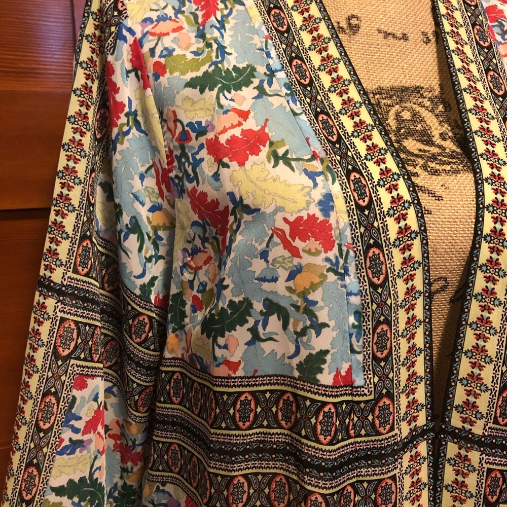 Susan Graver Charmeuse Open Front Duster - M - image 2